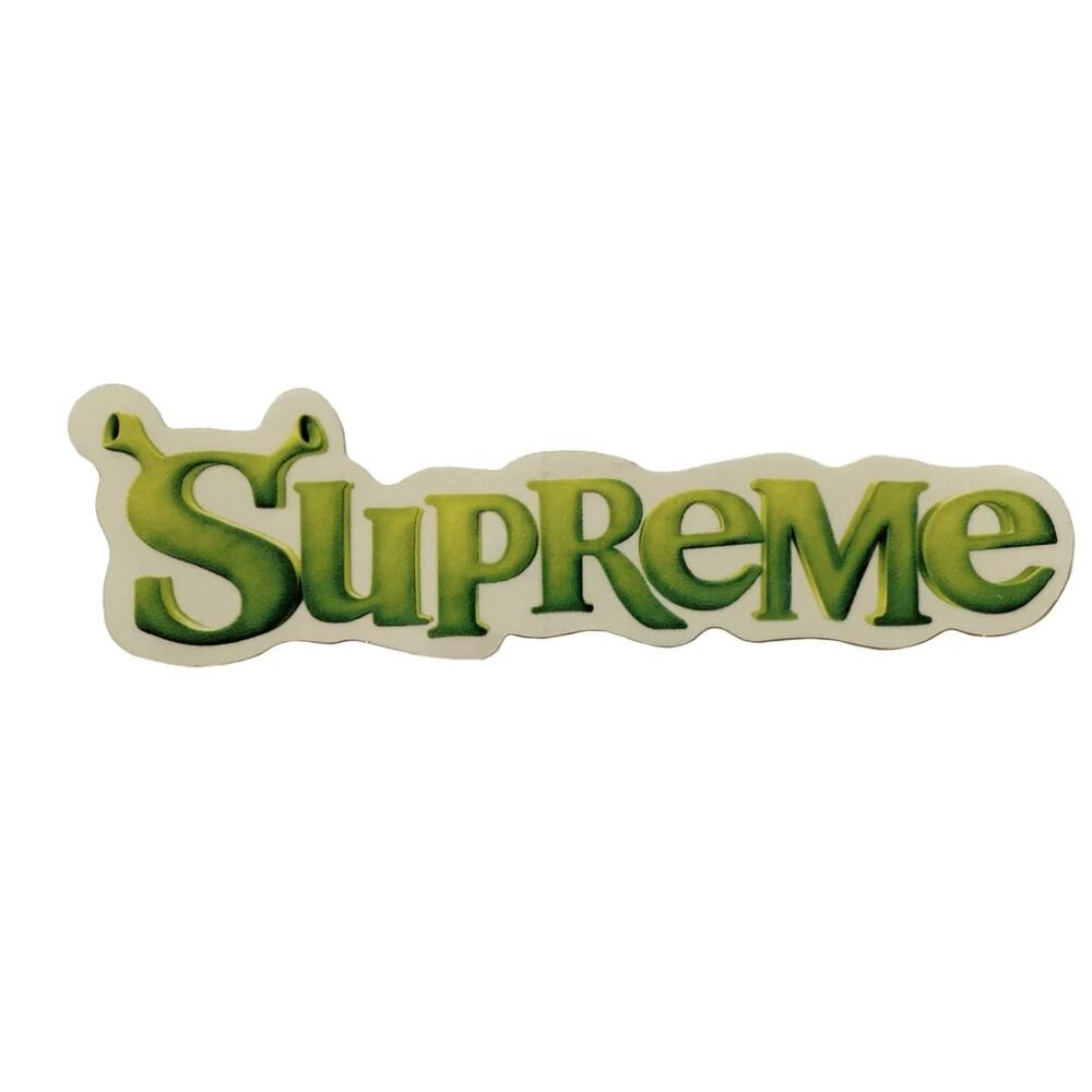 Supreme Shrek Sticker Green FW21 DreamWorks Parody Graphic Authentic